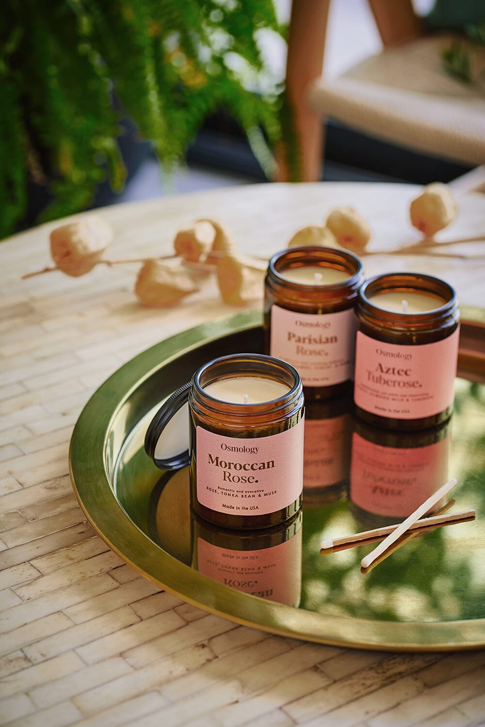 Moroccan Rose Scented Jar Candle - Rose Tonka and Musk