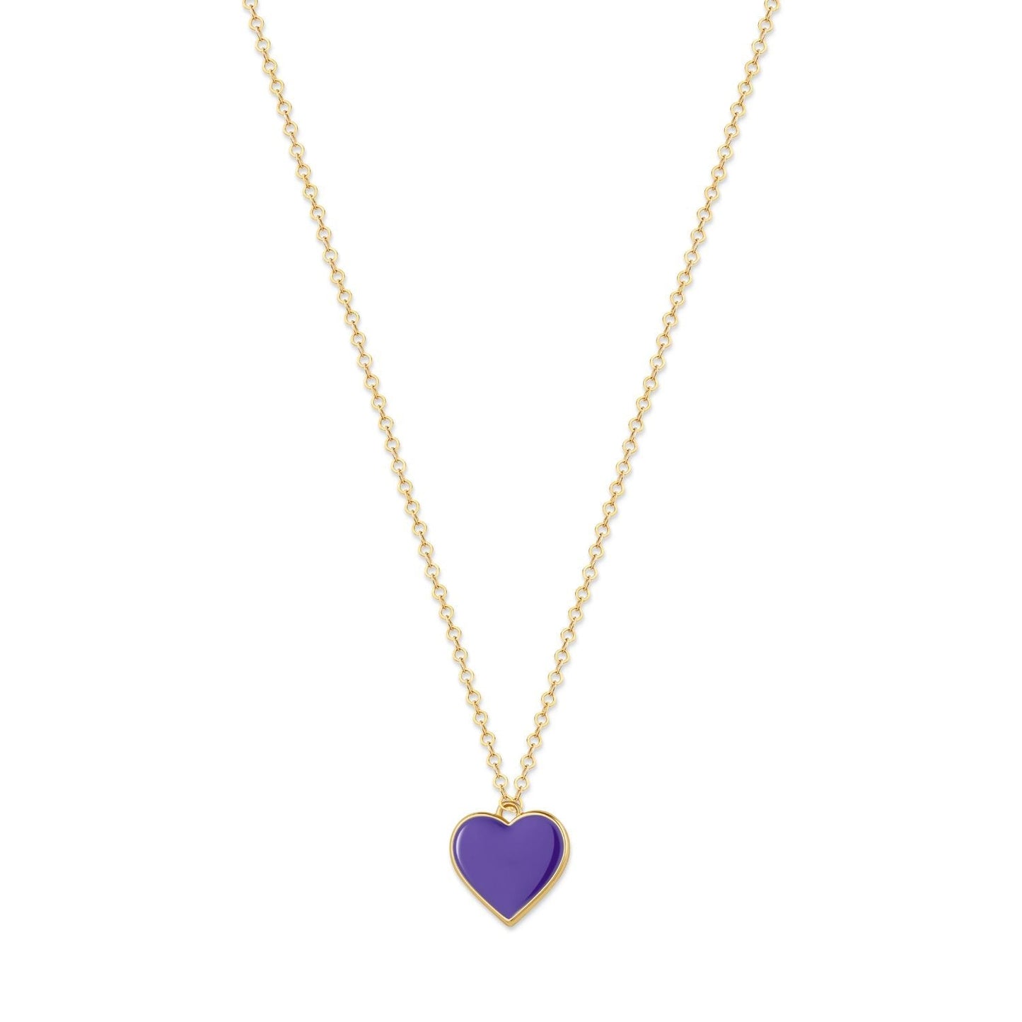 Single Hearted Girl Purple Heart Necklace | Magnetic Clasp