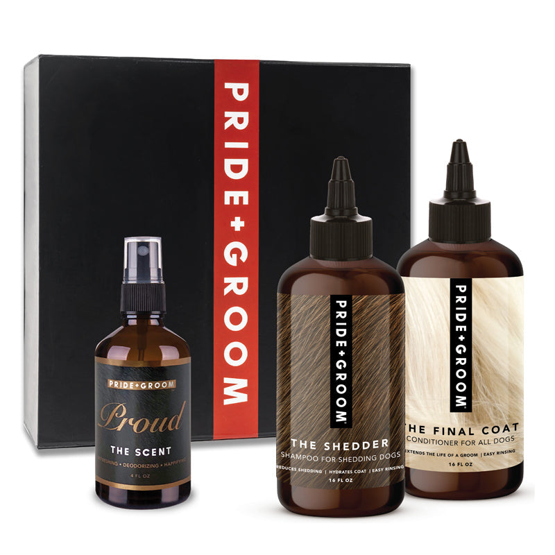THE LUXE GIFT SET — High-Quality Dog Grooming Set with Coat-Specific Shampoo & Conditioner and Gift Box