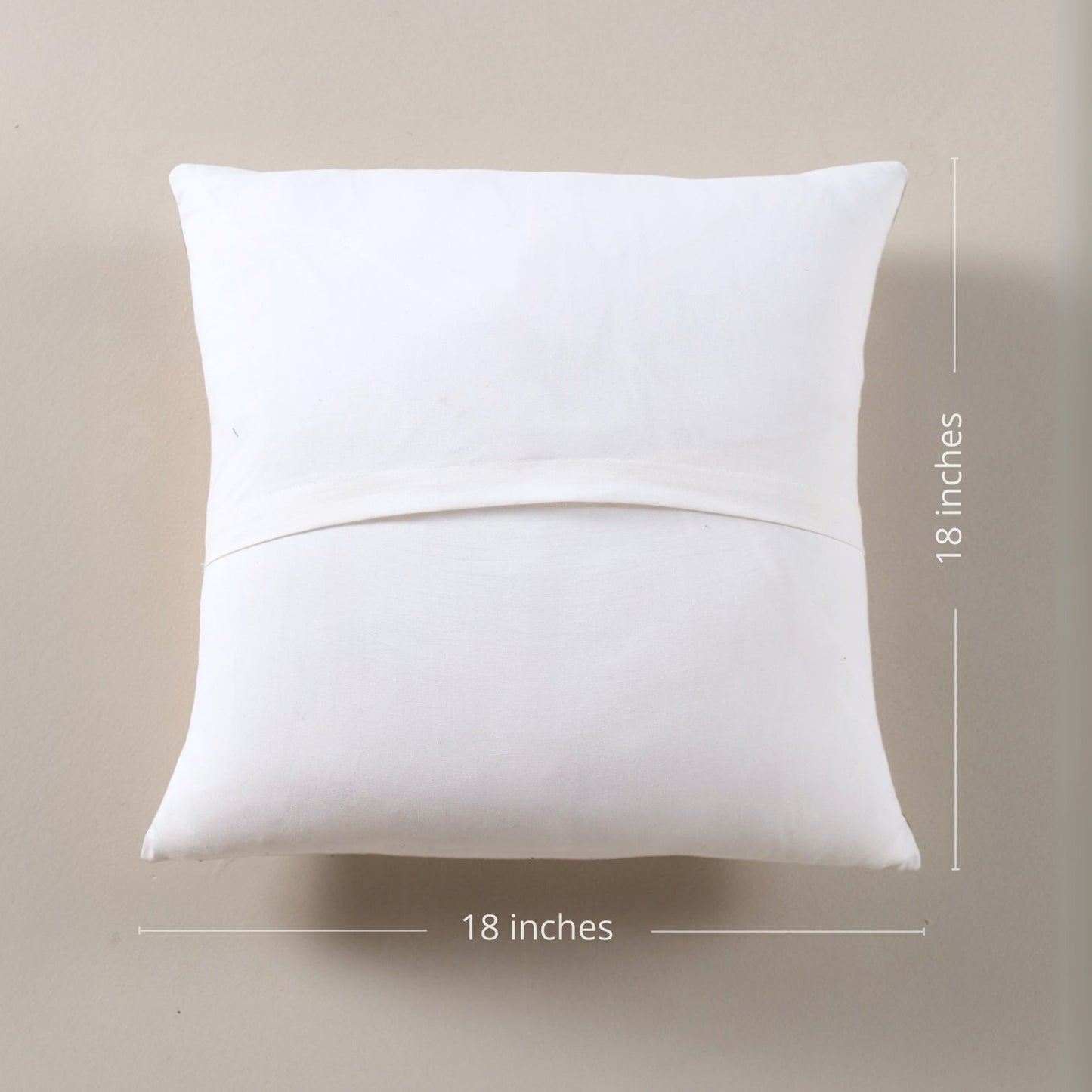 Charcoal & Off-White Blockprint Pillow Cover (18" x 18")