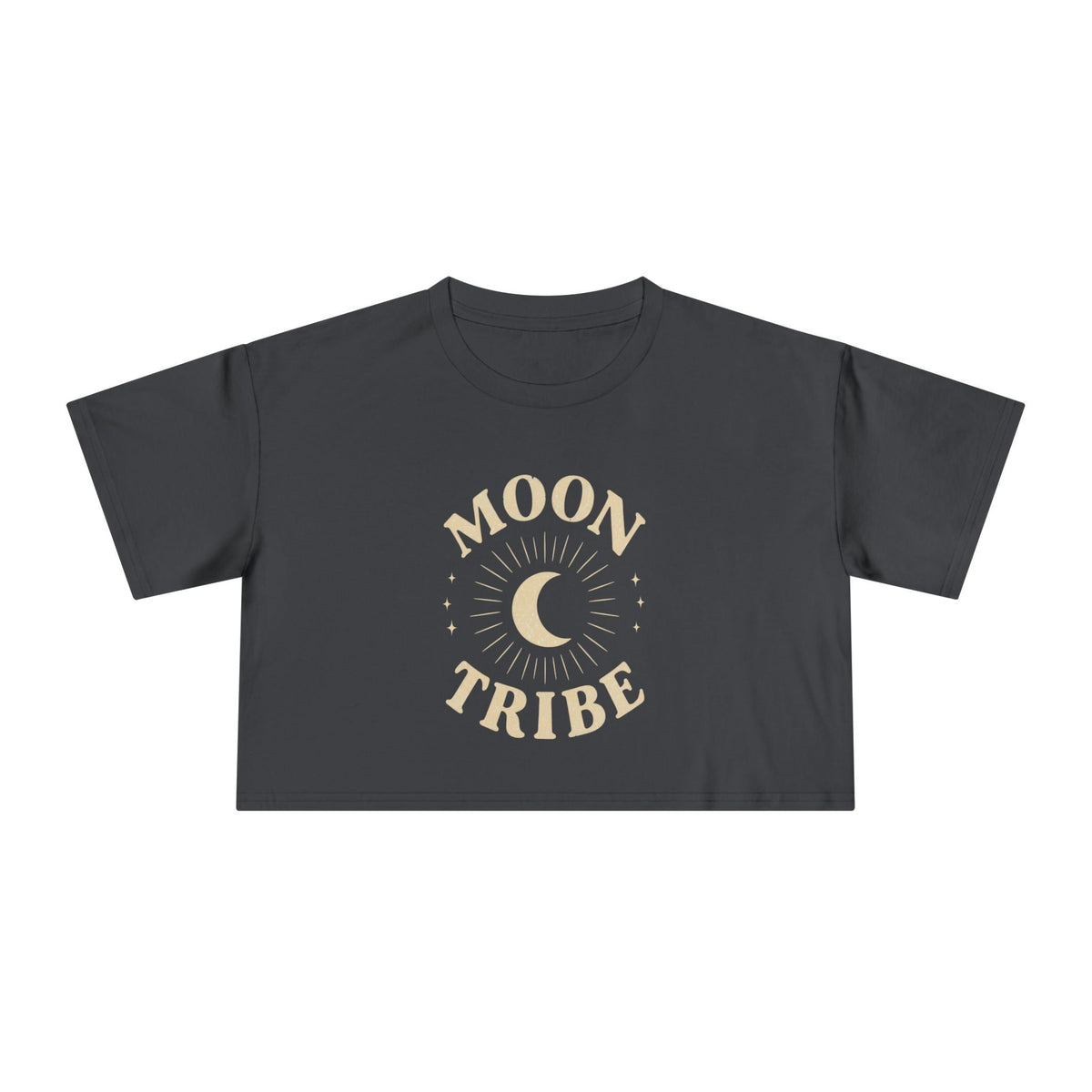Moon Tribe Crop Tee — Celestial Women's Graphic Shirt
