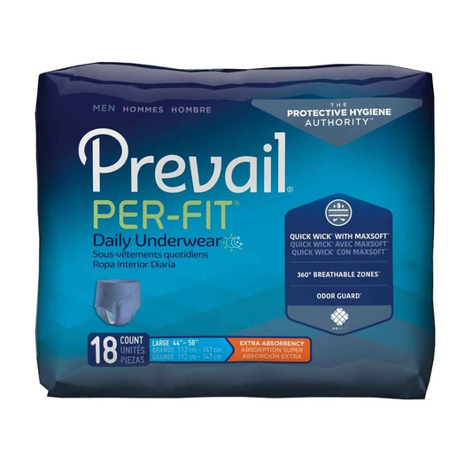 First Quality Prevail Per-Fit Men Pull On Absorbent Underwear