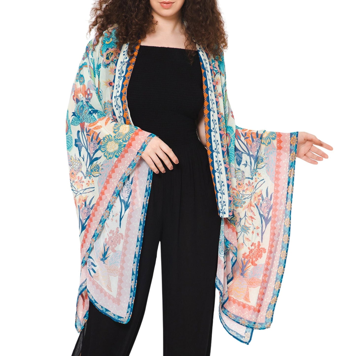 Wildflower Sheer Kimono Cardigan - Cream