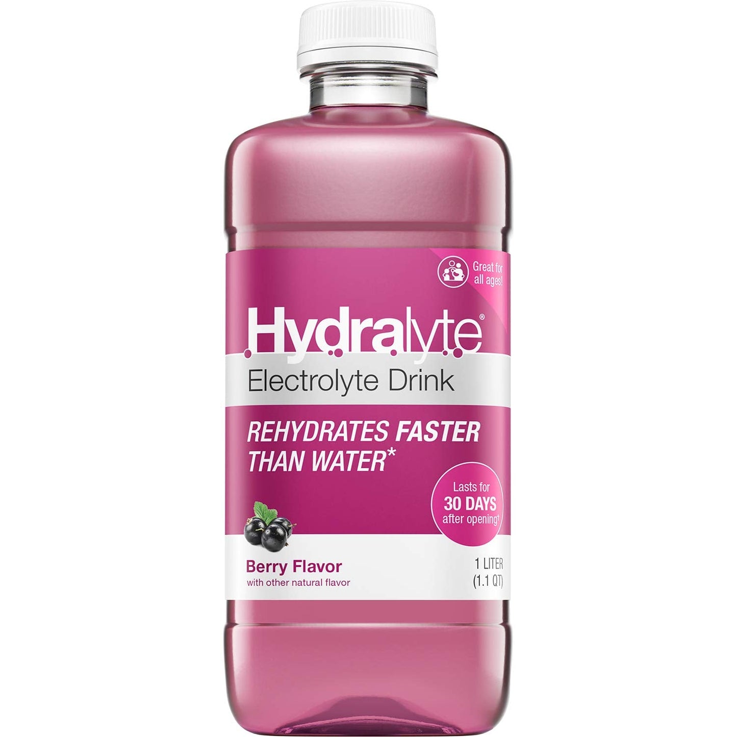 Hydralyte Oral Electrolyte Solution Berry Flavor, 33.8 Oz