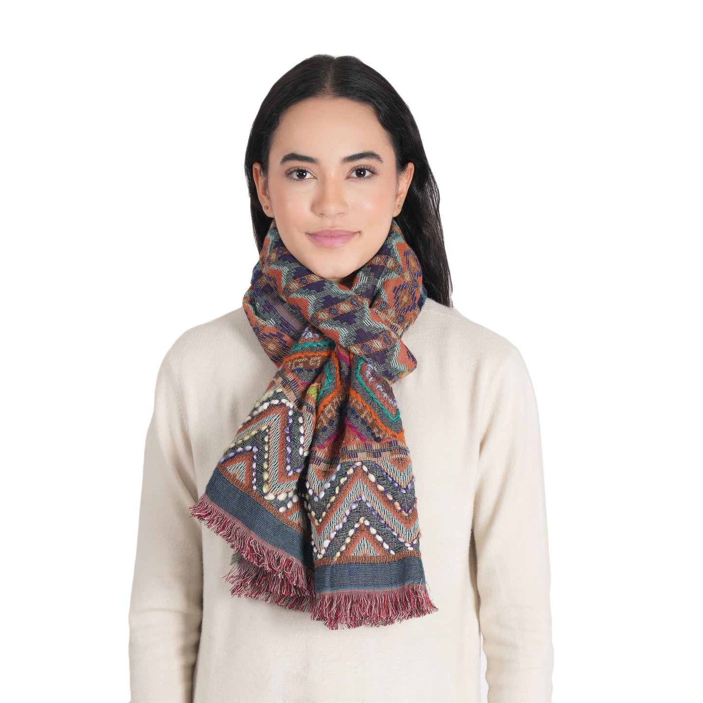 Sierra Geometric Scarf - Violet
