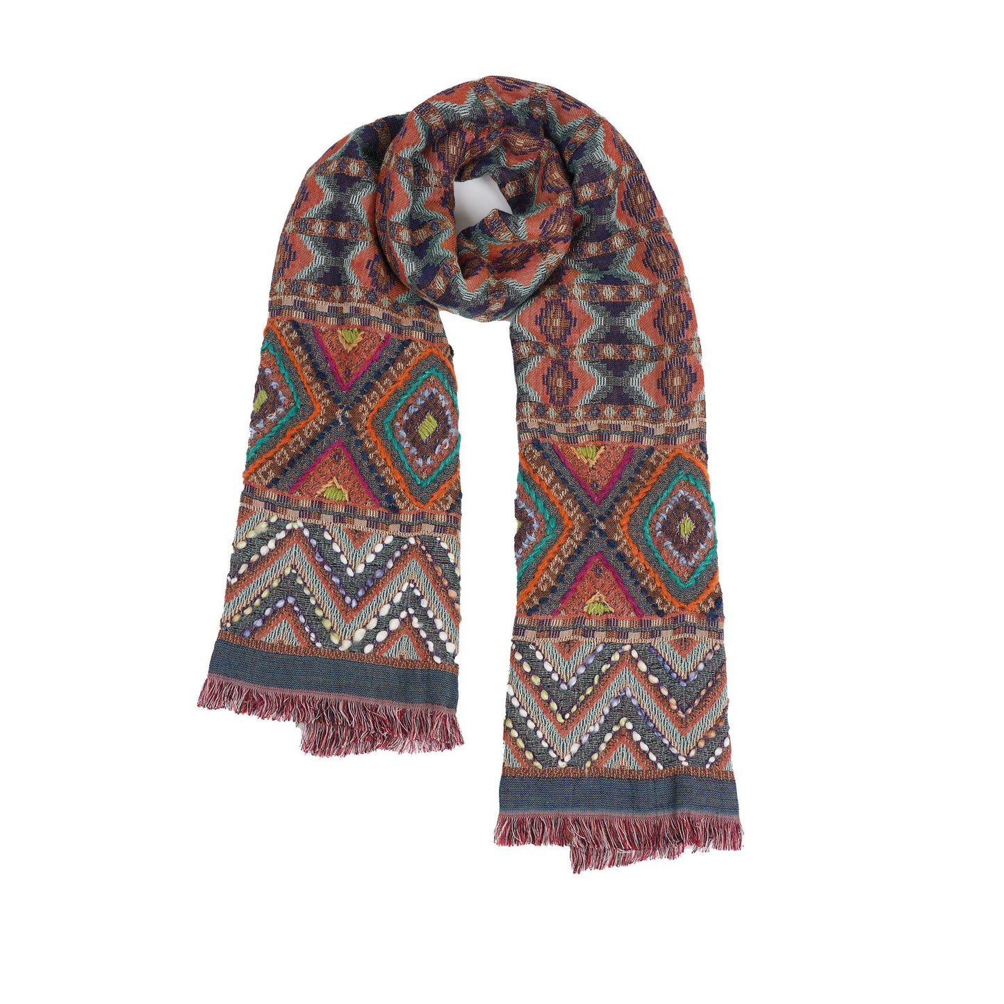 Sierra Geometric Scarf - Violet