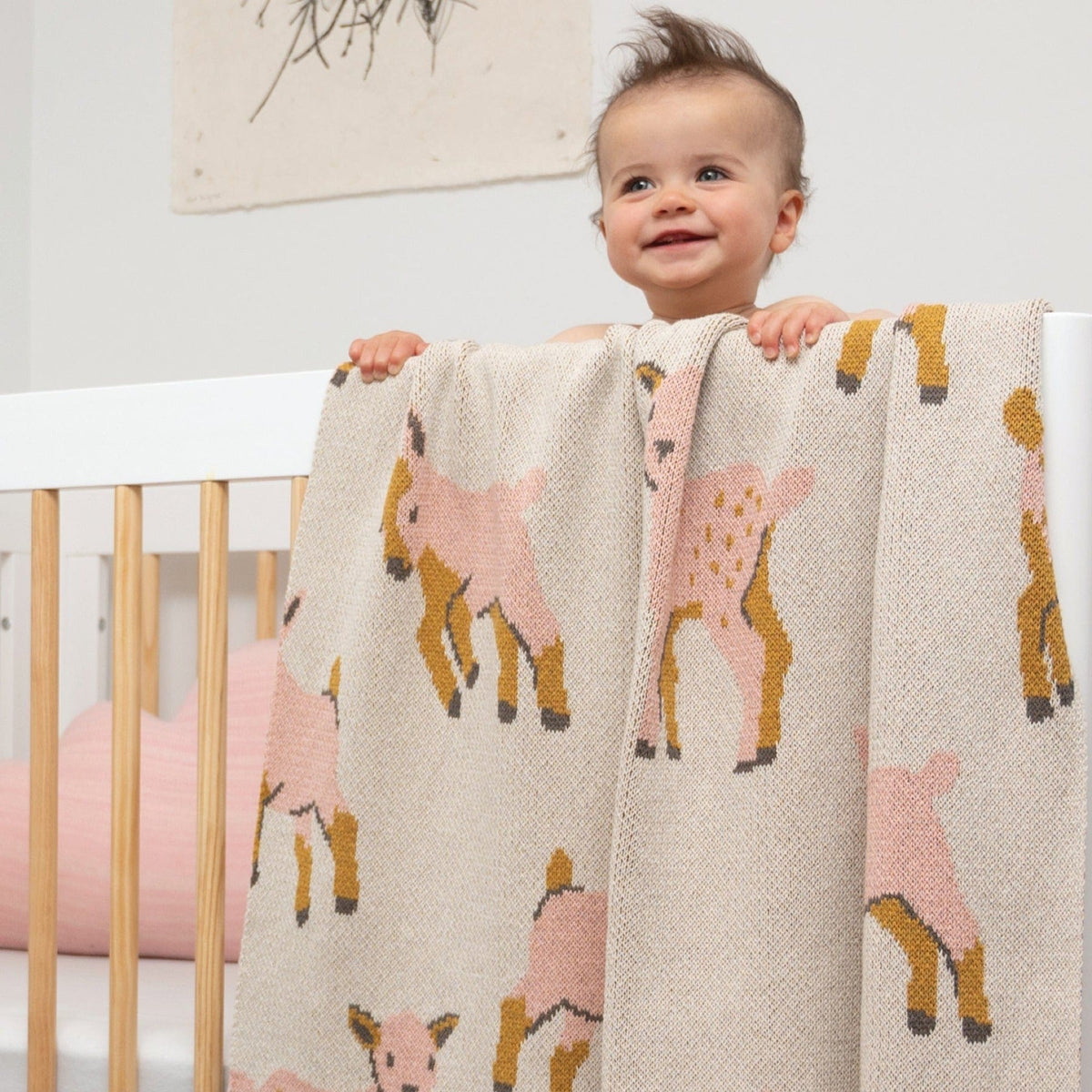 Baby Goat - Cotton Knit Blanket