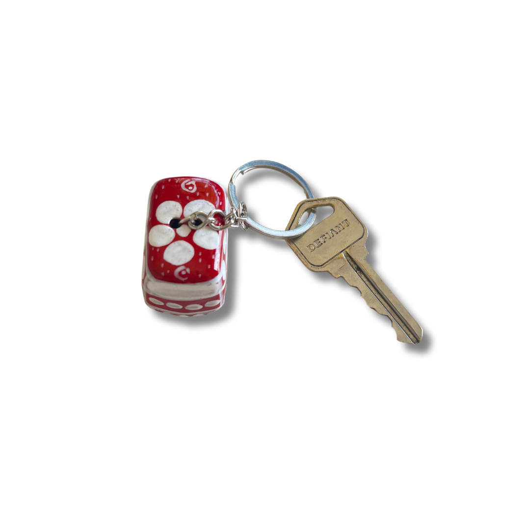 Volkswagen VW Van & Beetle Mexican Hand painted Clay Keychain - Mexico - Osadia Concept Store