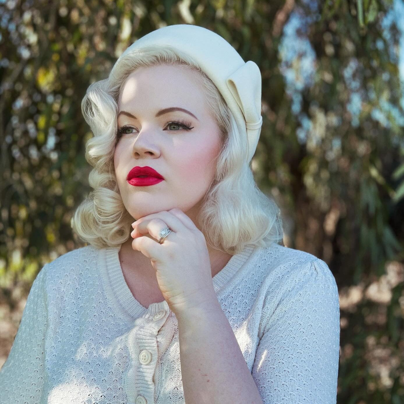 The Head-Turner Structured Beret by Lipstick & Chrome -WINE