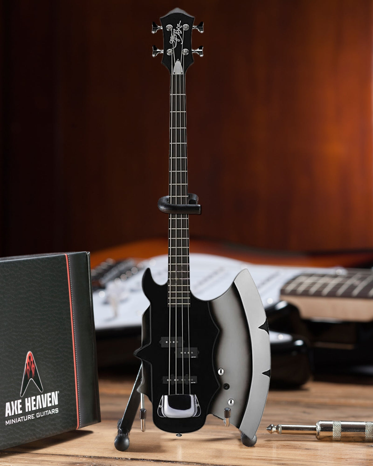 Officially Licensed KISS® SET of 3 Miniature Guitar Models - AXE - ICEMAN - LOGO ICEMAN