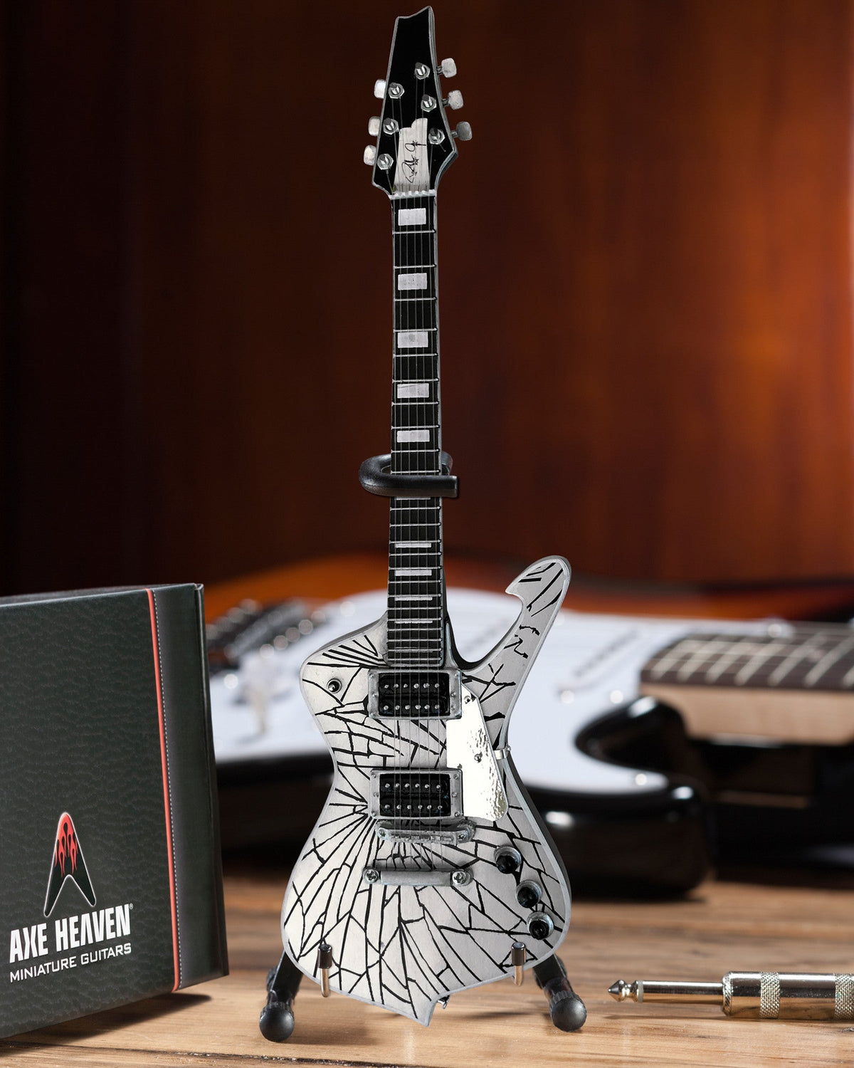 Officially Licensed KISS® SET of 3 Miniature Guitar Models - AXE - ICEMAN - LOGO ICEMAN