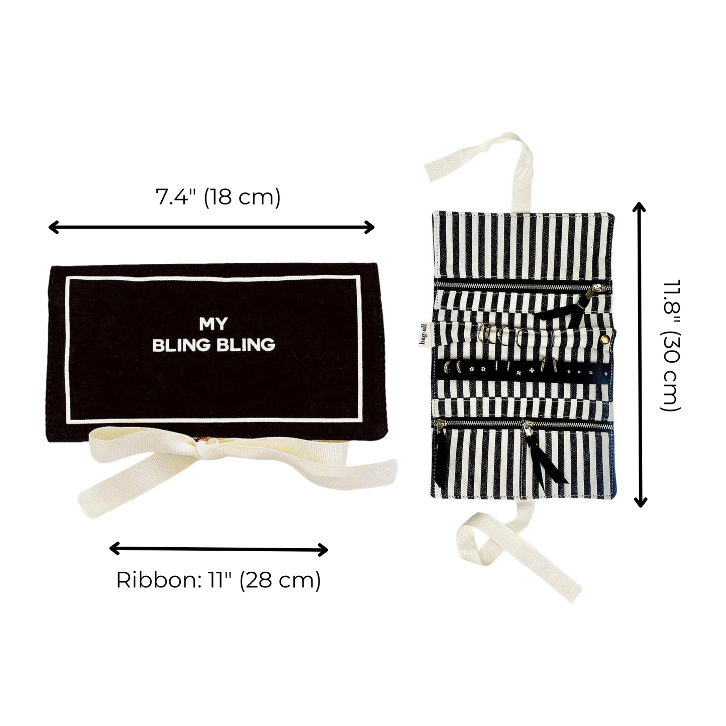 Jewelry Organizer, Travel Pouch, Black - Osadia Concept Store