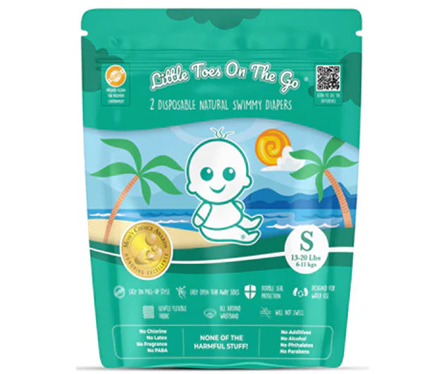 Little Toes® Natural Swim Diapers — On-the-Go 2 Pack