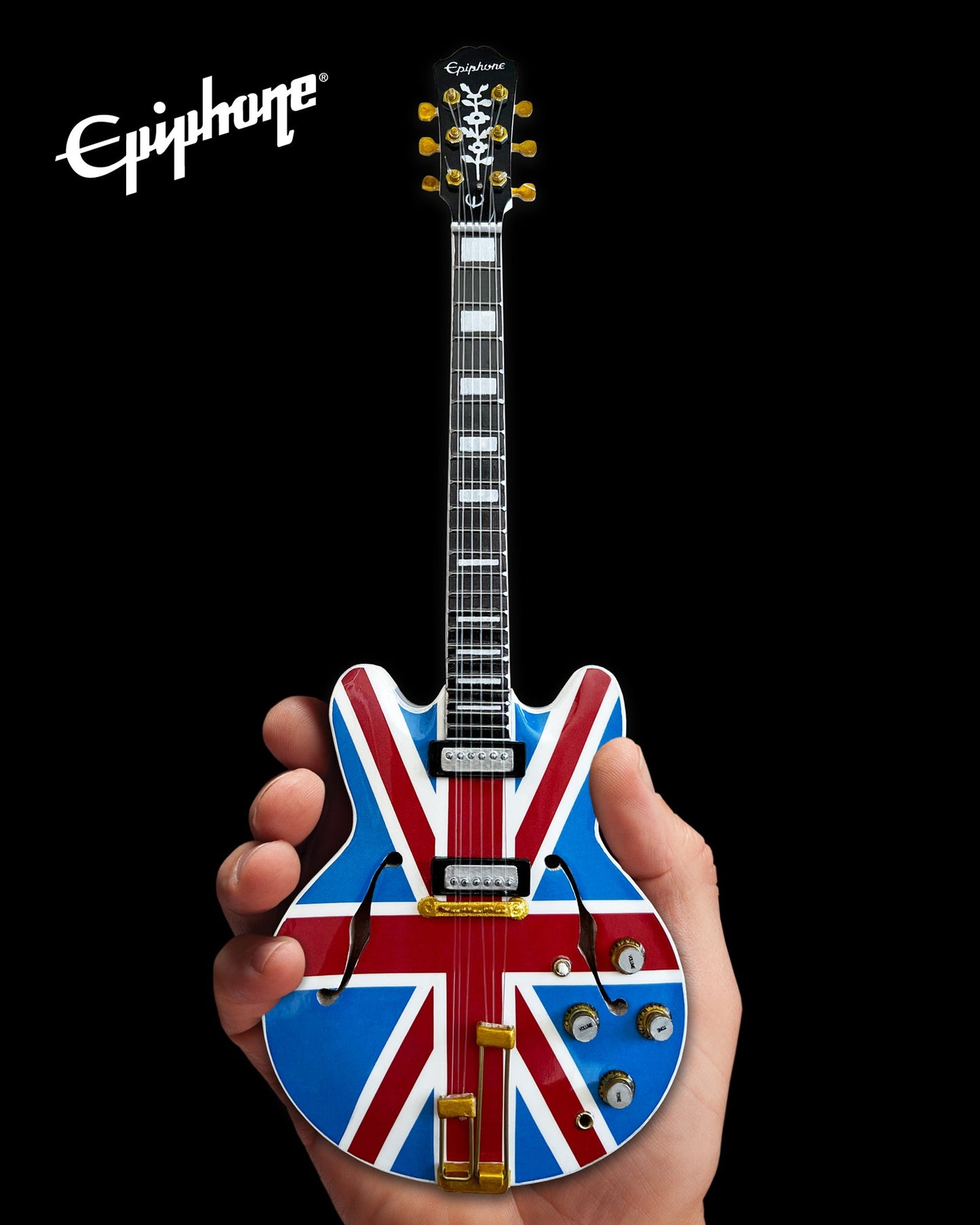 Epiphone "Union Jack Sheraton” Casino 1:4 Scale Mini Guitar Model - UK Flag - Osadia Concept Store