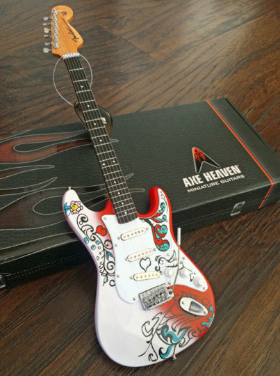 Officially Licensed Jimi Hendrix Mini Fender™ Strat™ Monterey Guitar Model - Osadia Concept Store