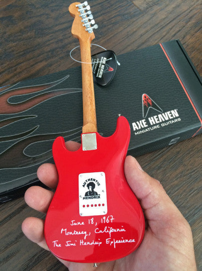 Officially Licensed Jimi Hendrix Mini Fender™ Strat™ Monterey Guitar Model - Osadia Concept Store