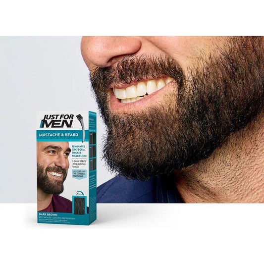 Just for Men Mustache & Beard, Dark Brown, 0.5 Oz