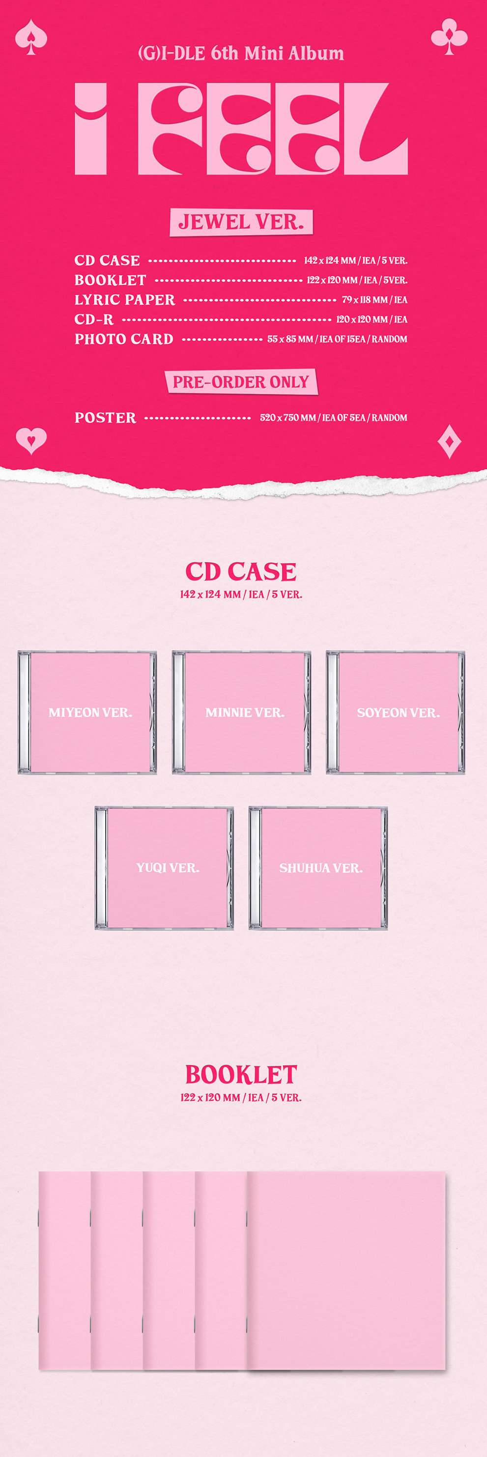 (G)I-DLE 6th Mini Album - I Feel (Jewel Ver)