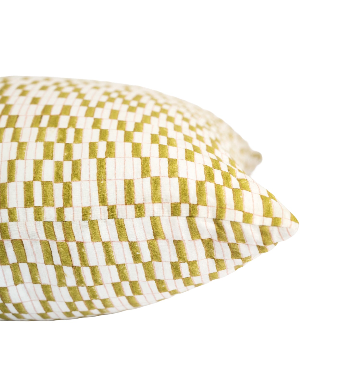 The Block Grid -  Hand Block Printed Pillow Cover