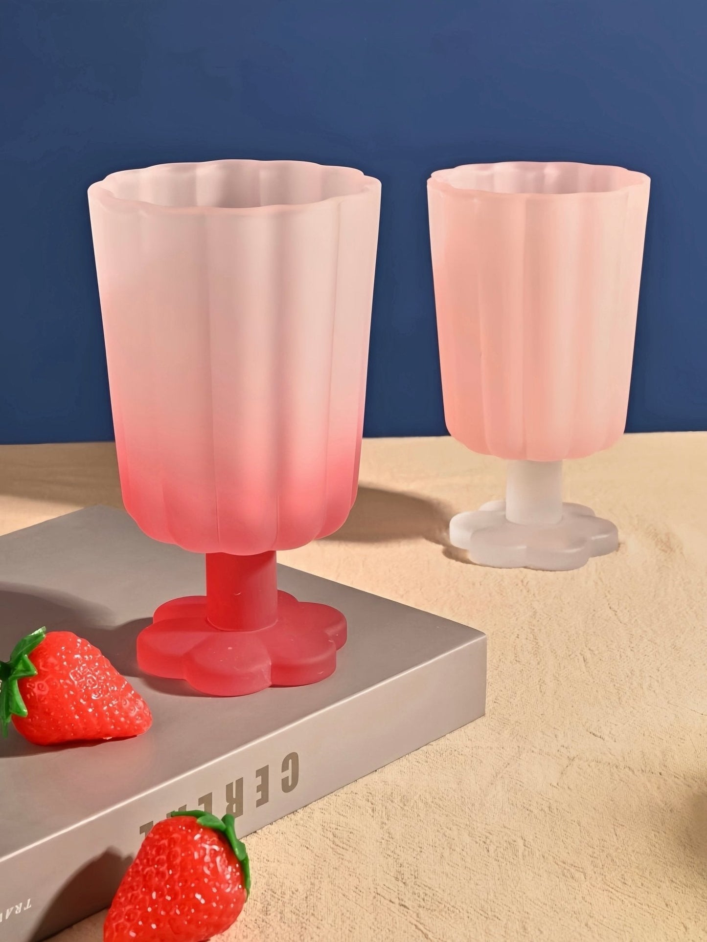 Hand Blown Petal Goblets - Cute Whimsical Colored Wine Glasses