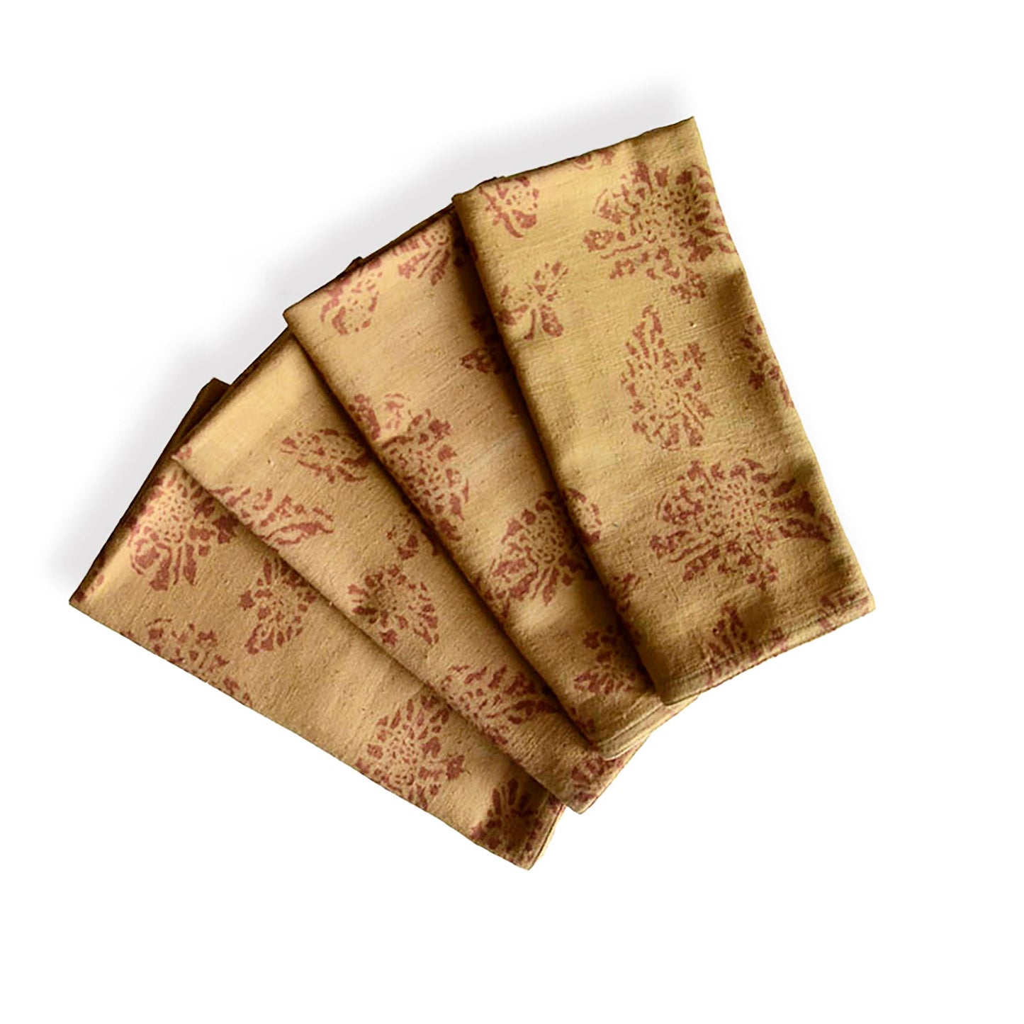 Ethically Made Cotton Dinner Napkins (Set of 4) - Marigold