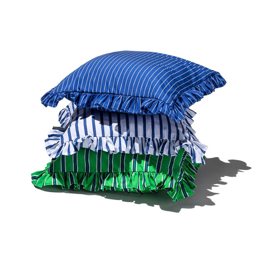 Shirt Fabric Ruffle Cushion Cover
