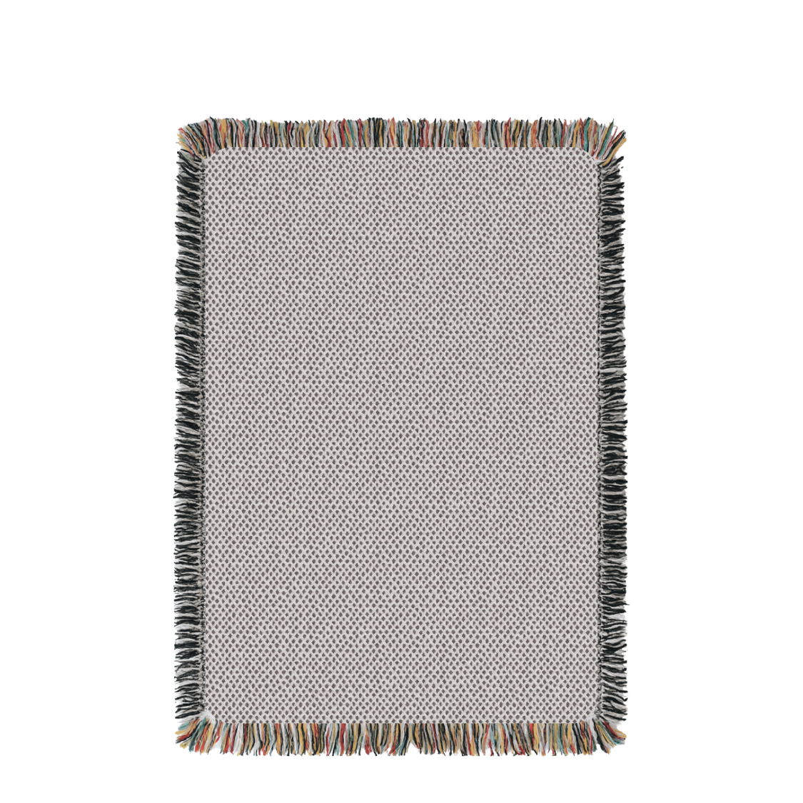 Cream and Beige Diamond Jacquard Woven Throw