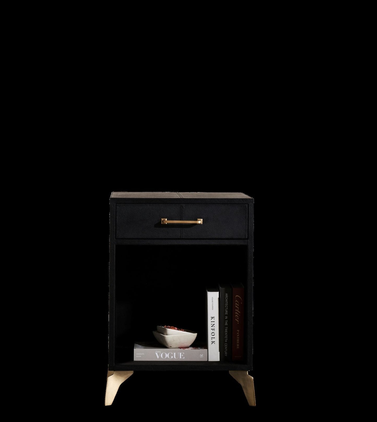 Berkeley Single Drawer Leather Side Table