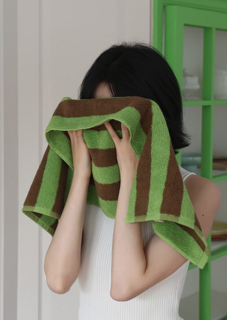 Ultra Soft Absorbent Terra Stripe Bath Towel
