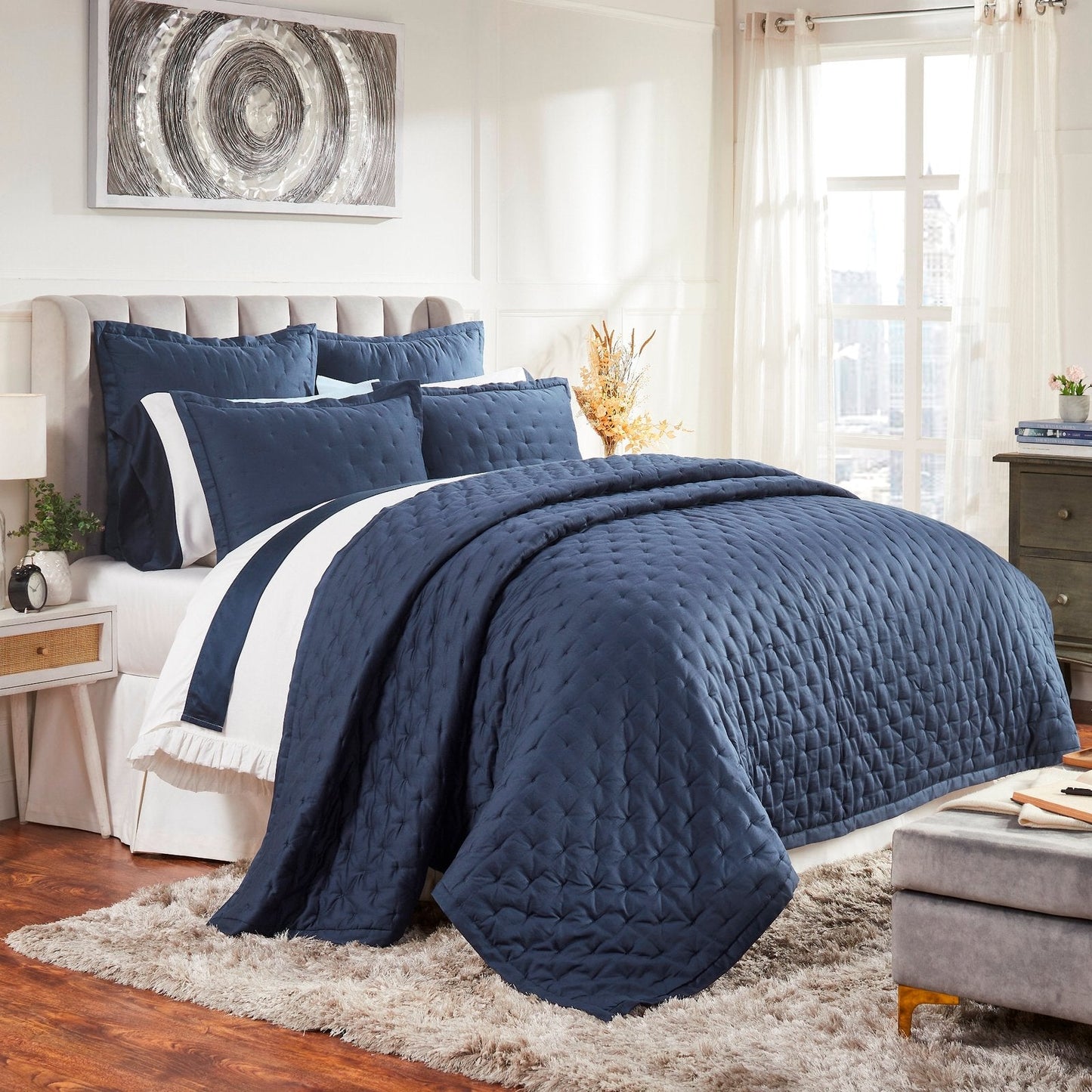 Oscar Tufted Cotton Sateen Quilt