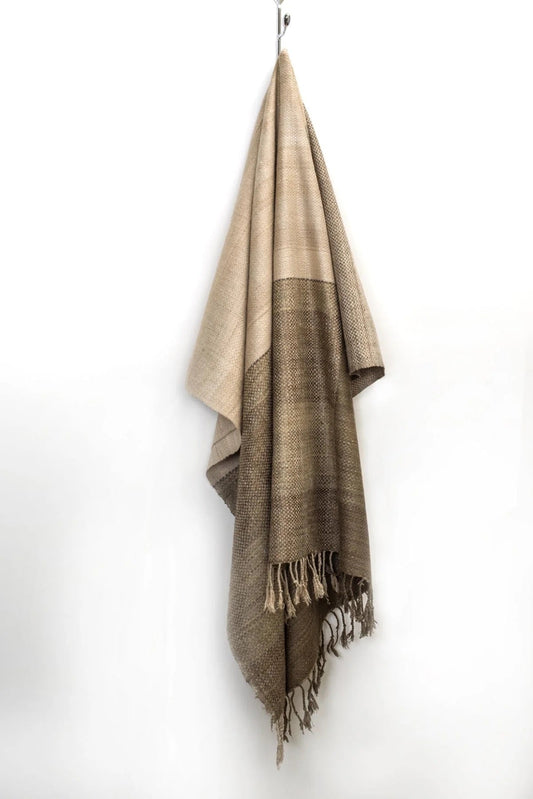 BLOCK Handwoven Cruelty-free Silk Throw – Fair Trade – Artisan Made
