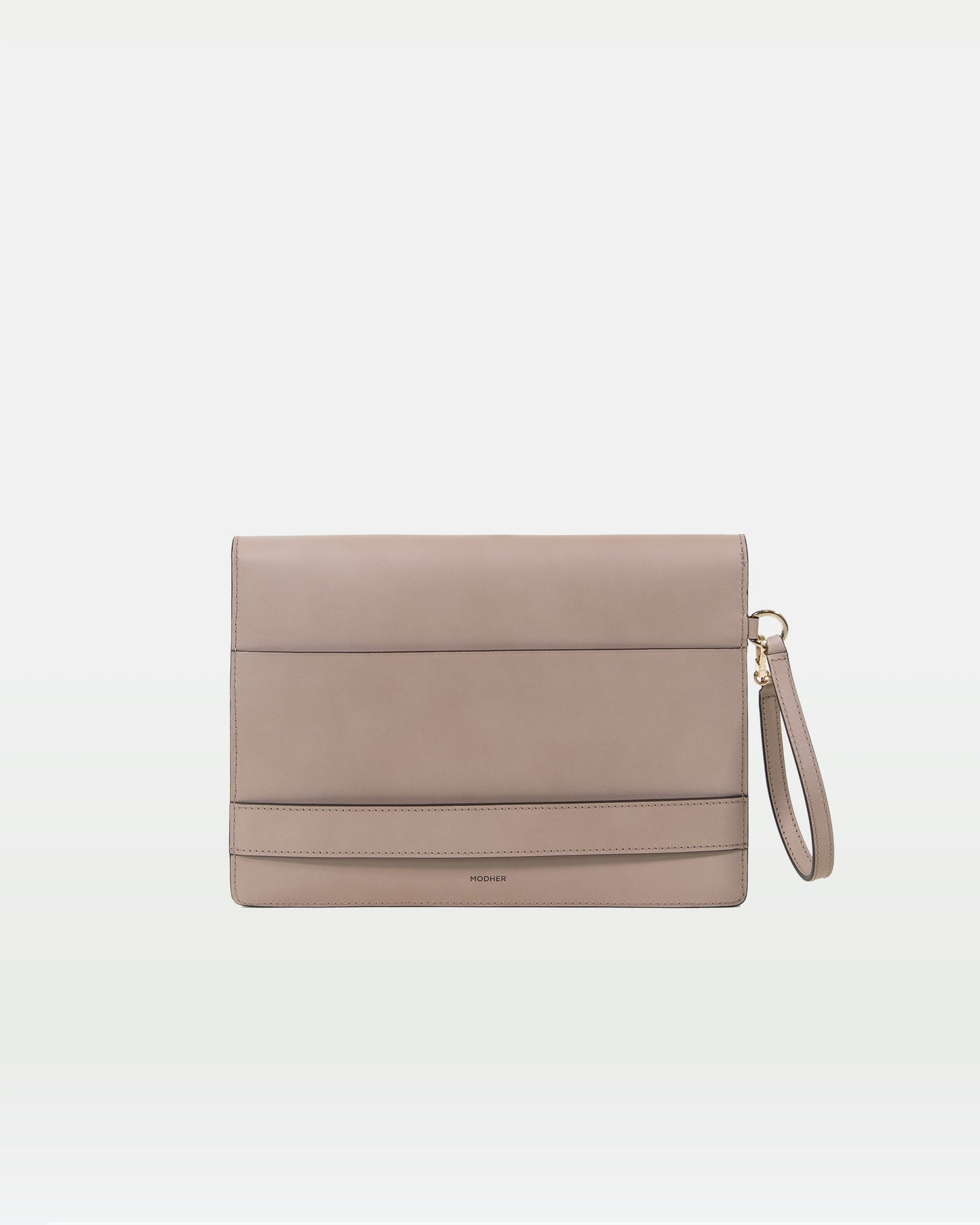 Envelope Clutch in Vegetable tanned calfskin and Suede Leather