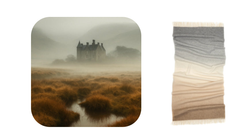 Whisper Ombre Merino Wool Throw – Fog | Prince of Scots - Osadia Concept Store