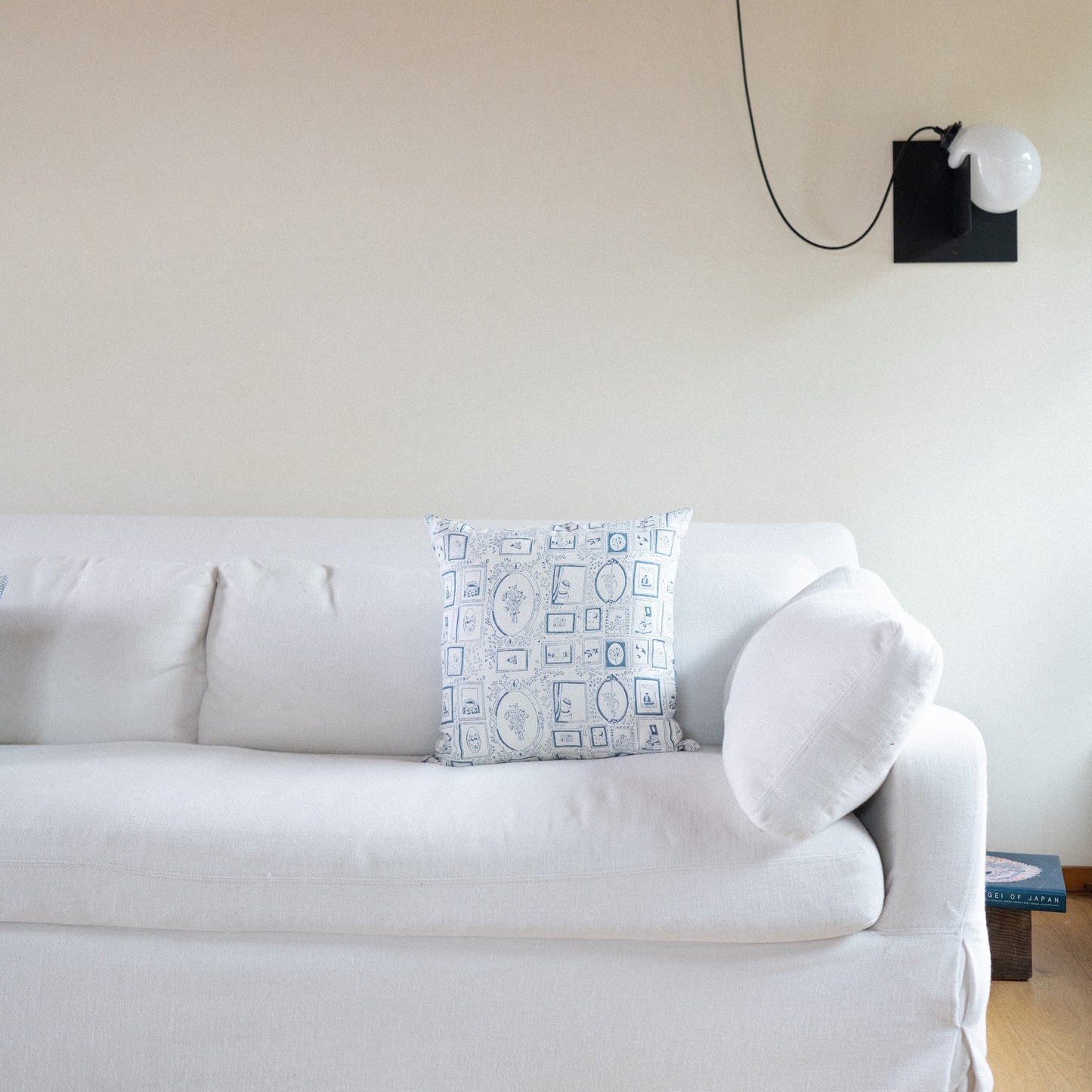 Wall Of Frames - Hand Block Printed Pillow  Cover