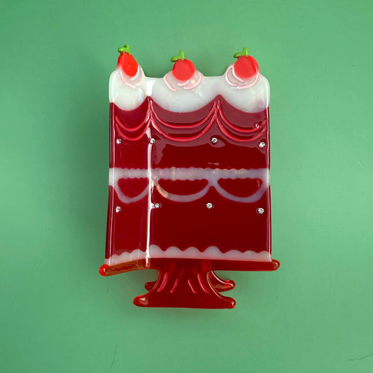 Quinceanera Dark Cherry Cake Hair Claw