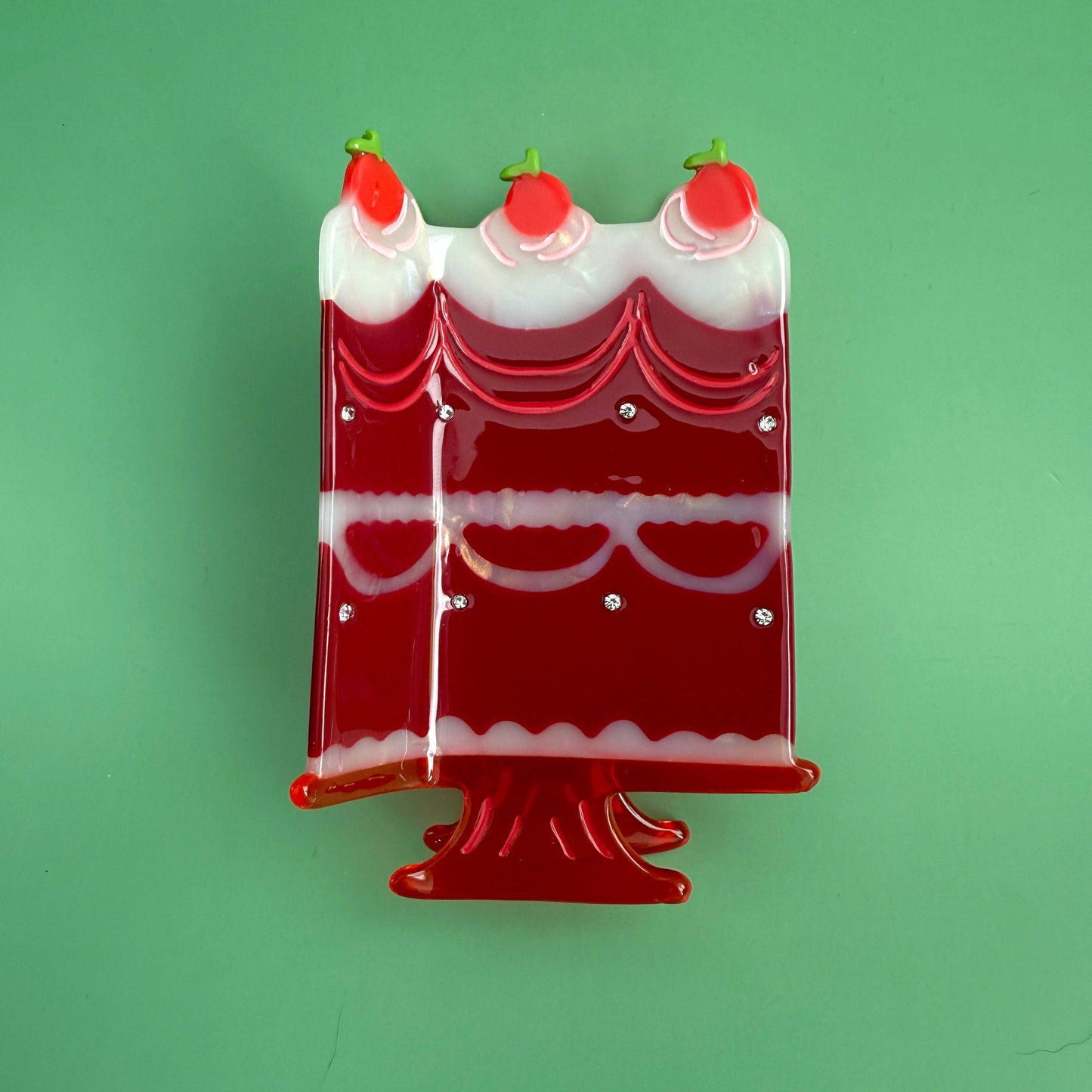 Quinceanera Dark Cherry Cake Hair Claw