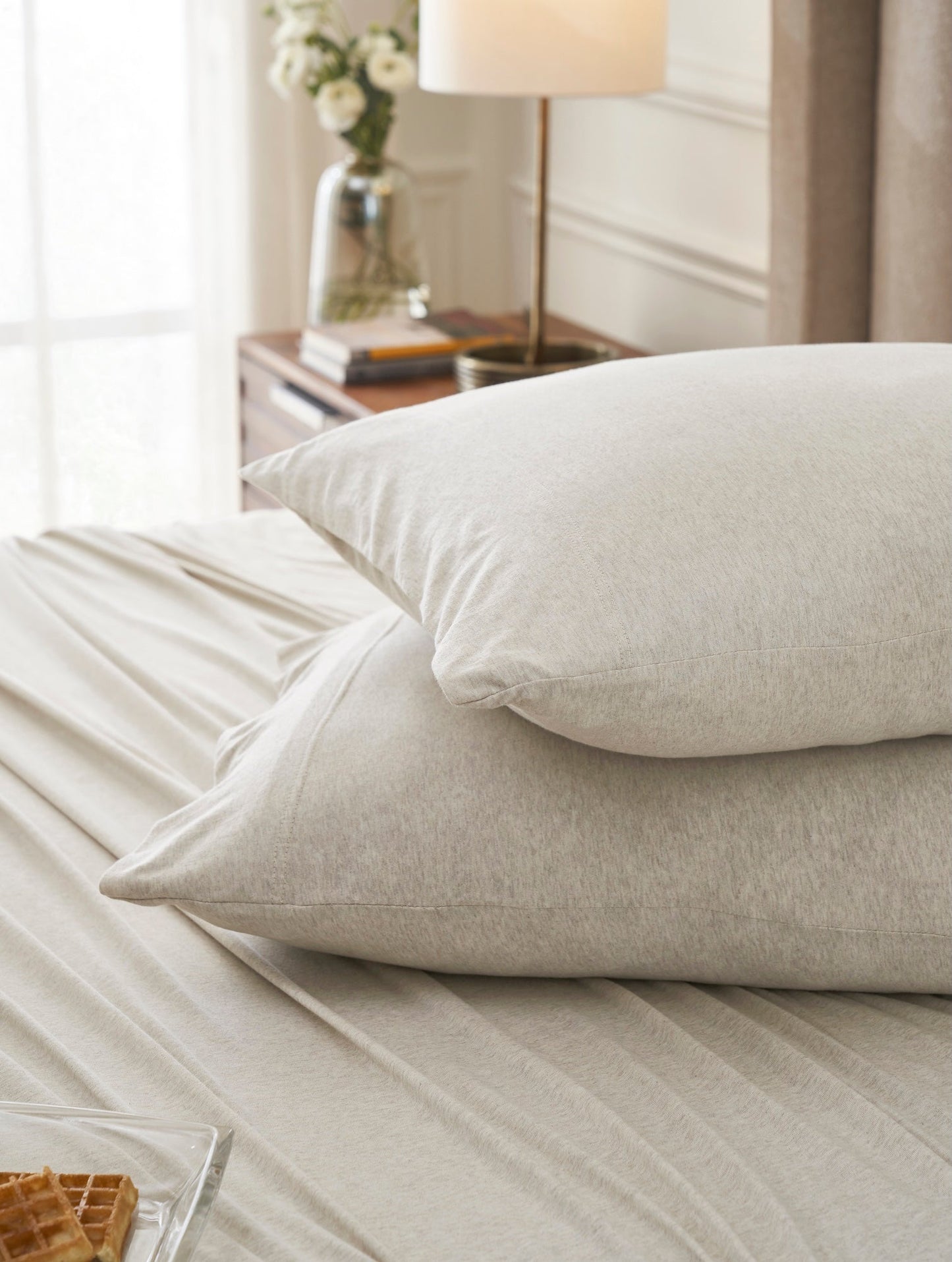 Halston Cotton Melange Jersey Sheet Set