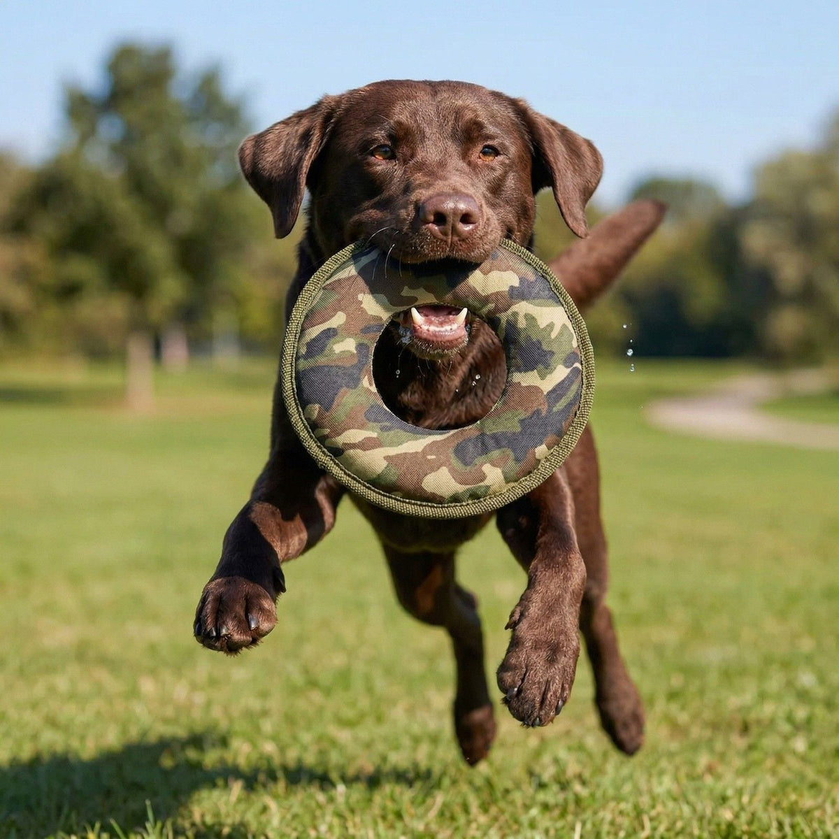 Dog Flying Disc – Eco-Friendly Cotton Canvas Fetch Toy – Camo-Disk