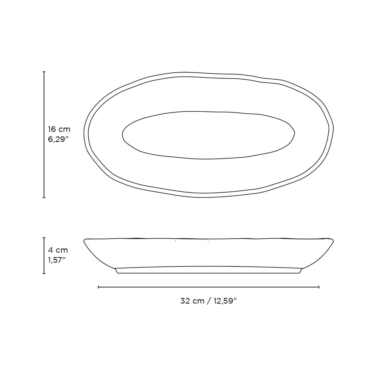 Deep Oval Platter Set of 4