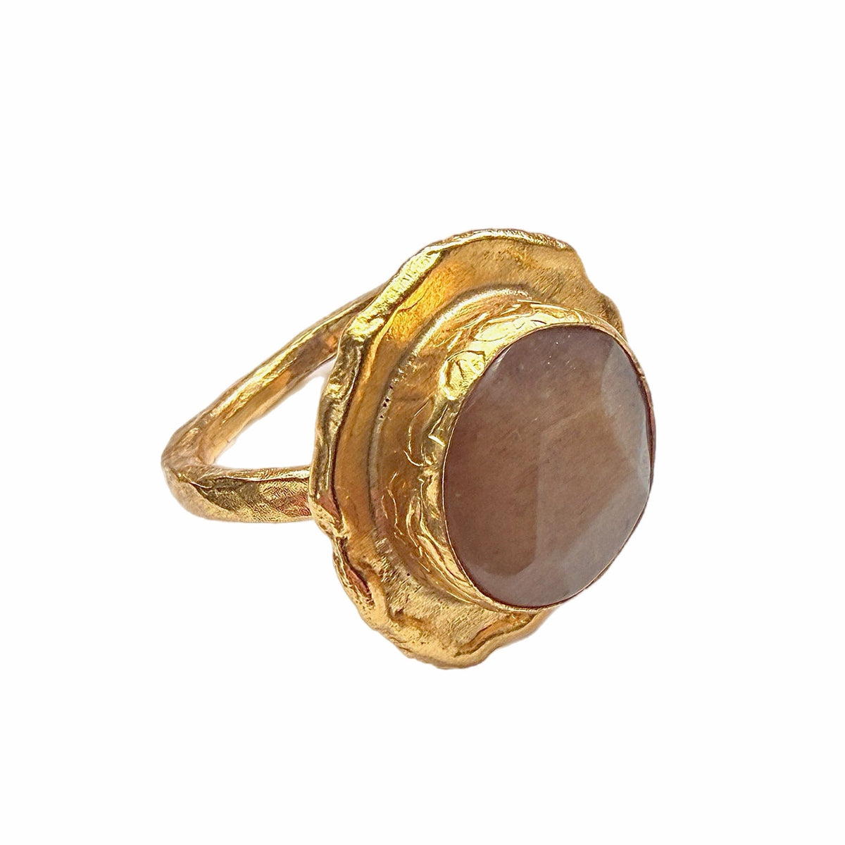 Orange Quartz Cocktail Ring - Mercan
