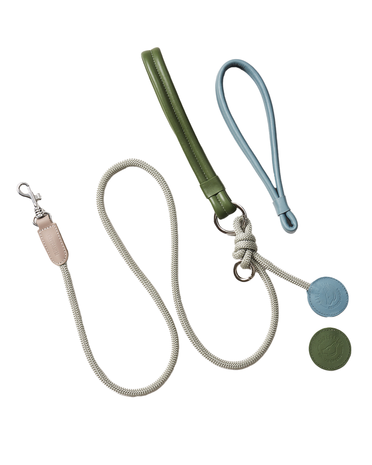 The Alinea Leather Dog Leash | Stormy Teal