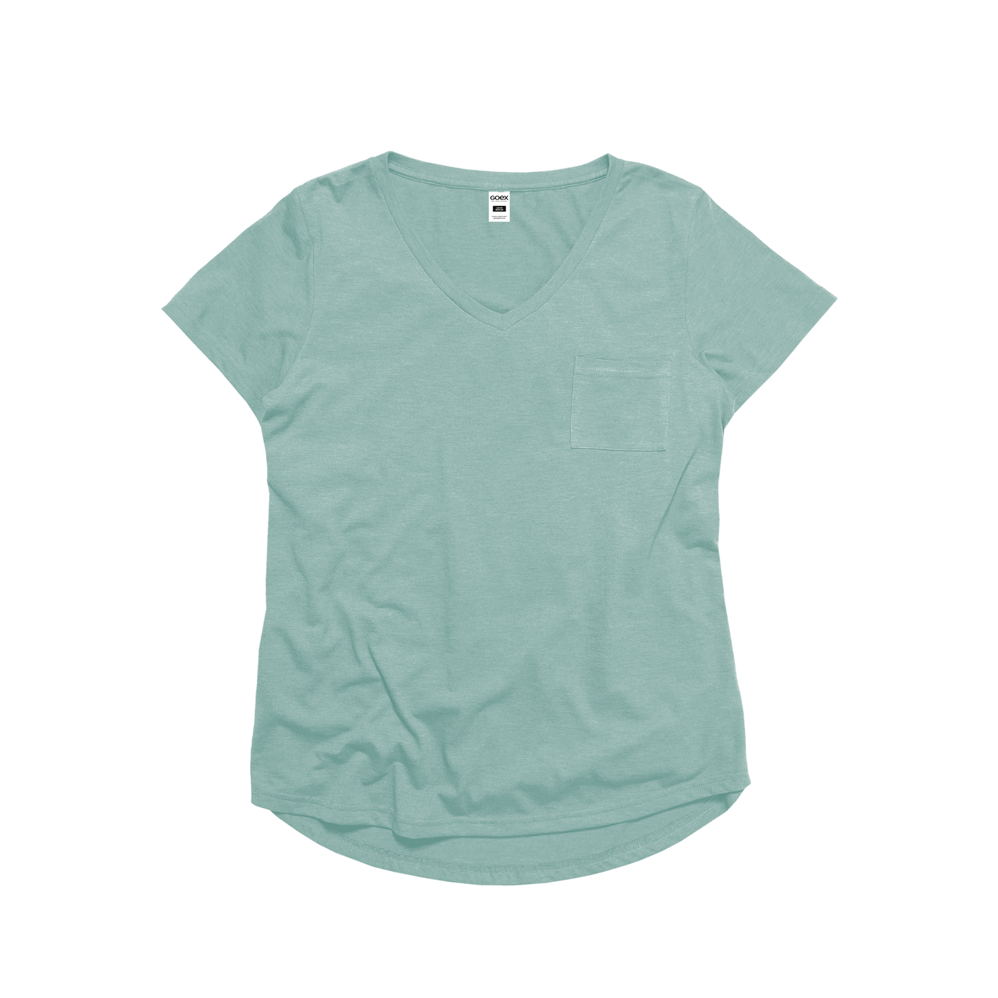 Ladies Eco-Triblend Drop Hem V-Neck Pocket Tee