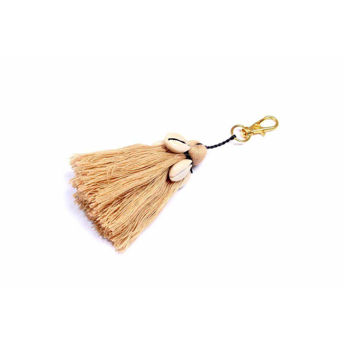 Tassel With Shells Boho Bag Charm Zipper Pull - Thailand