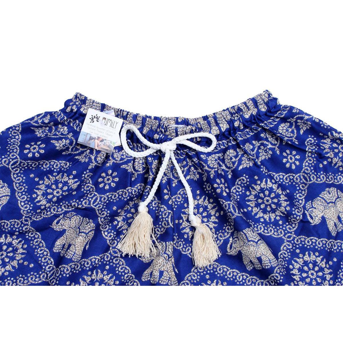 Sustainably Made Bohemian Style Printed Elephant Shorts - Thailand