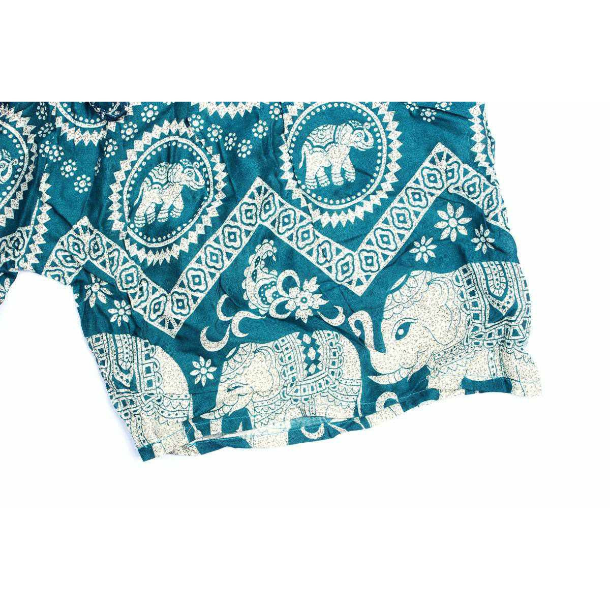 Sustainably Made Bohemian Style Printed Elephant Shorts - Thailand