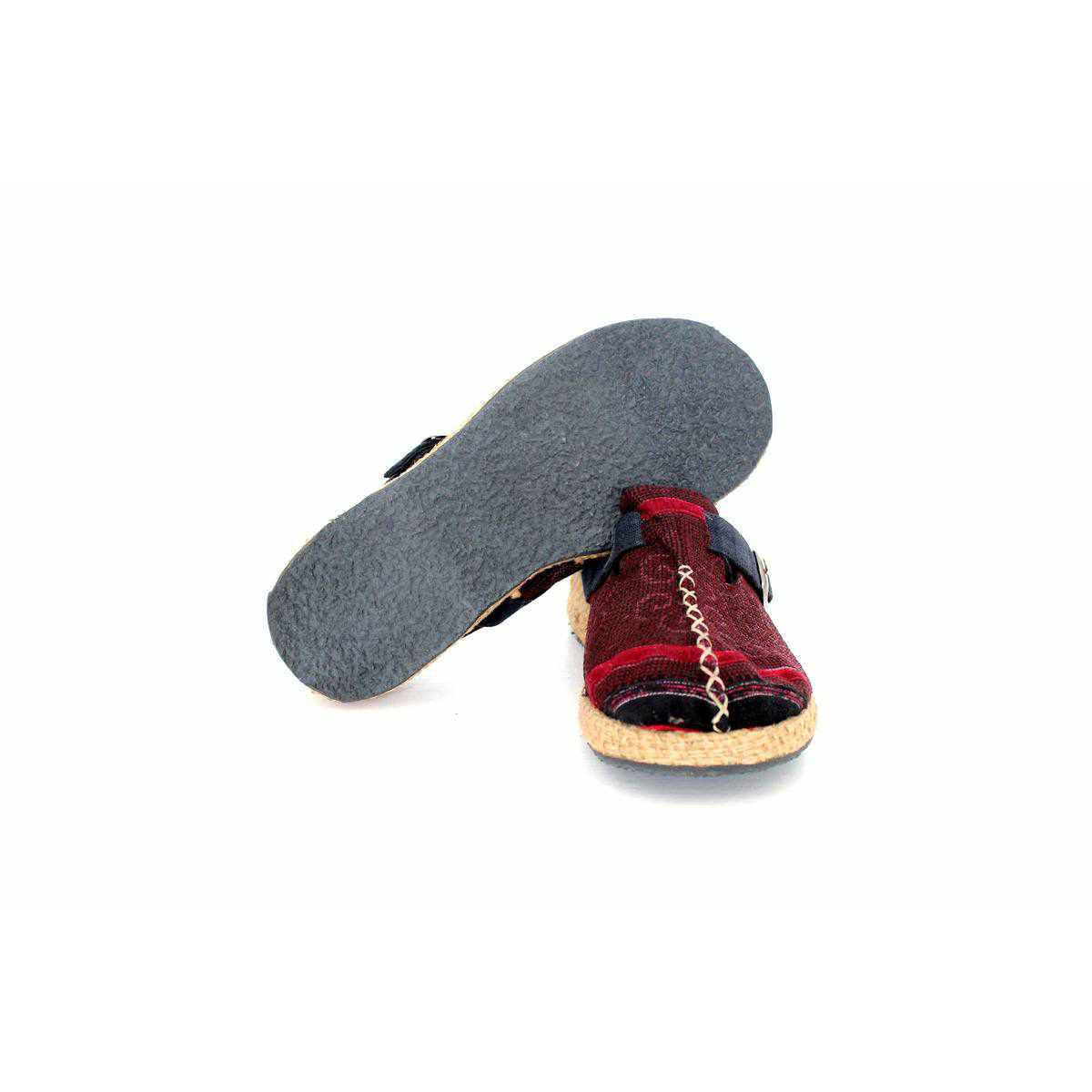 Vintage Hmong Textile Boho Upcycled Slip On Shoes - Thailand