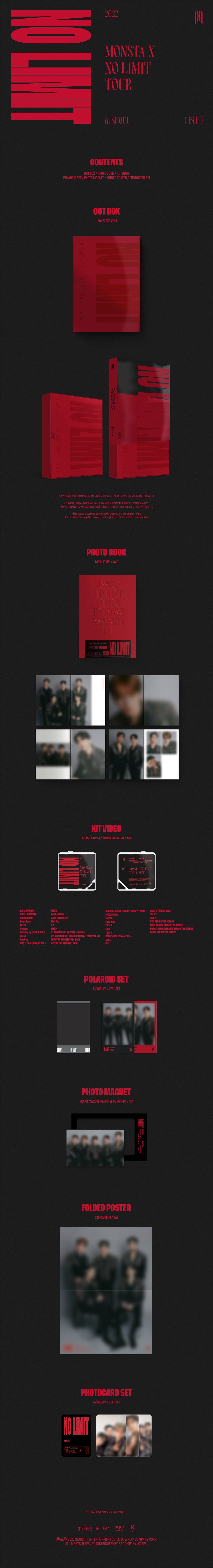 MONSTA X  2022 <No Limit> Tour In Seoul DVD Blu-Ray Kit