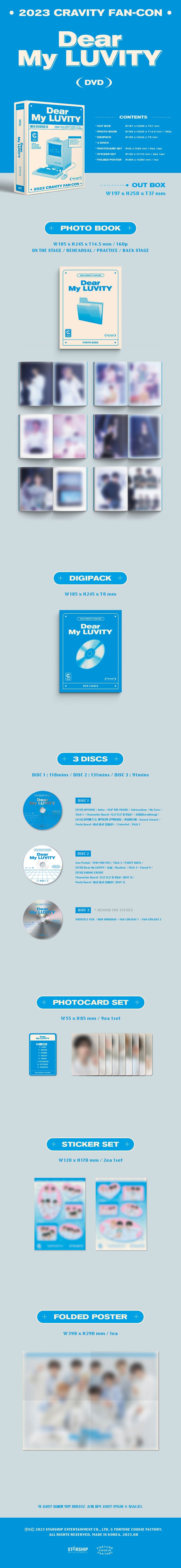 Cravity 2023 Fan Con DVD + Kit Video - Dear My Luvity