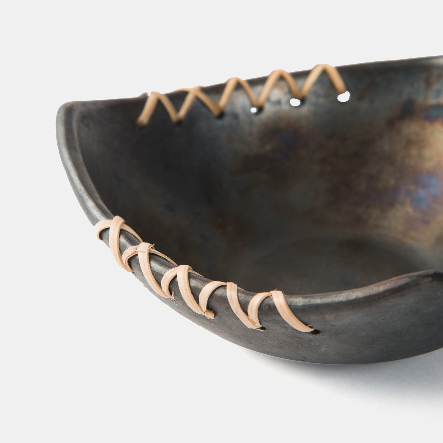 Longpi Trigonal Black Clay Nut Bowl