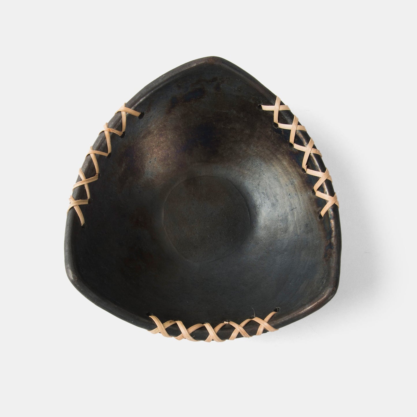 Longpi Trigonal Black Clay Nut Bowl